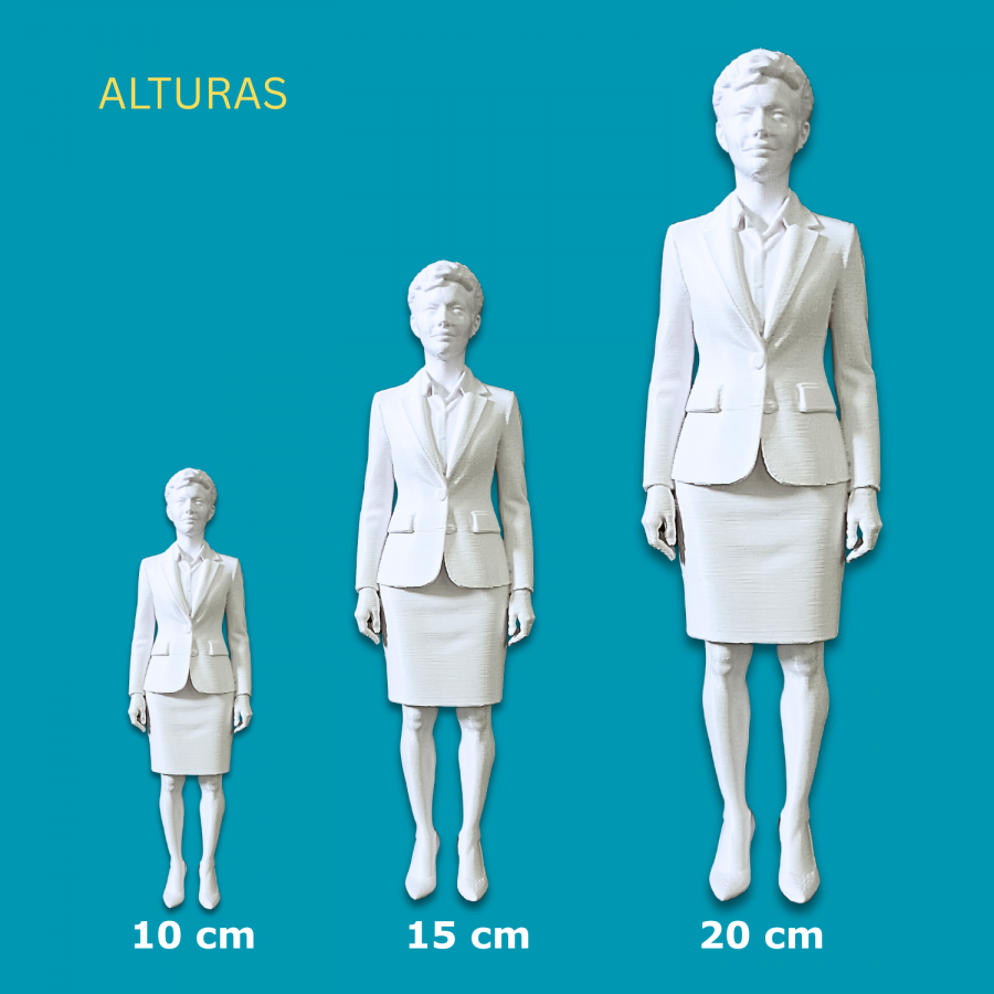 Miniatura 3D Personalizada - Estilo Boneca Feminina